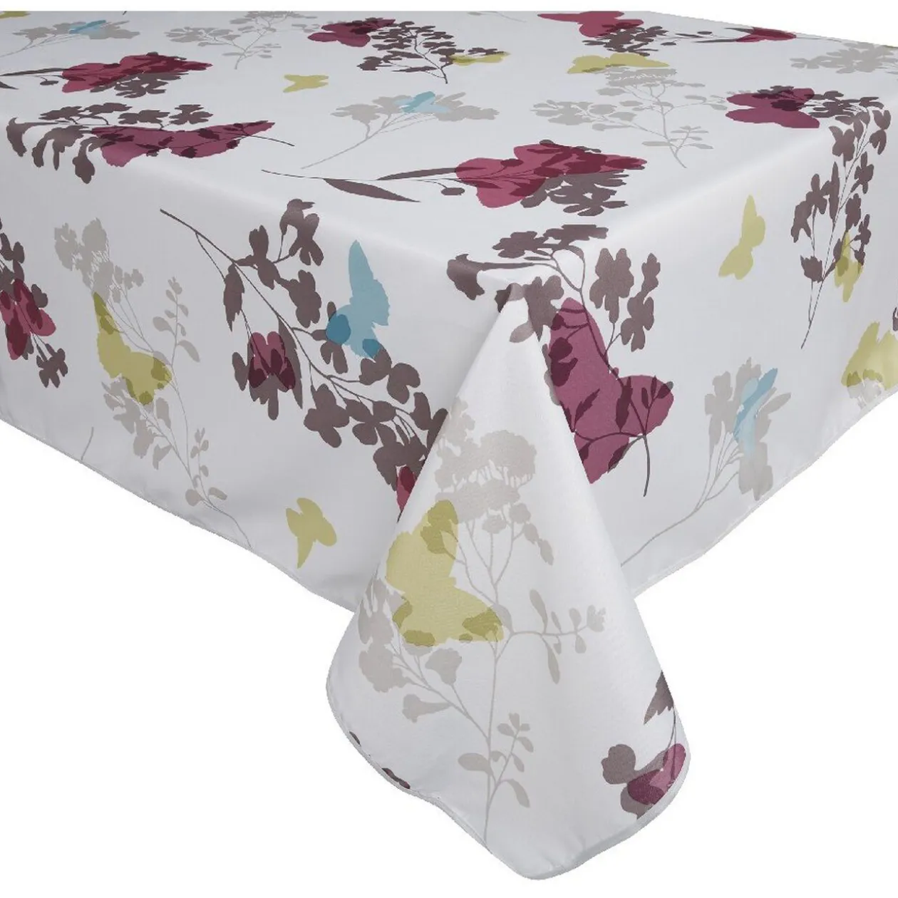 Nappe rectangulaire imprimée papillons multicolores