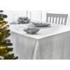 Nappe rectangulaire jacquard damassé blanc infroissable