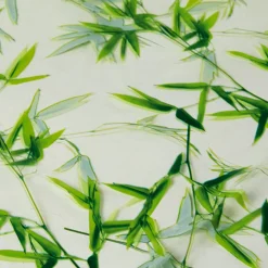 Nappe rectangulaire motifs feuilles de bambou