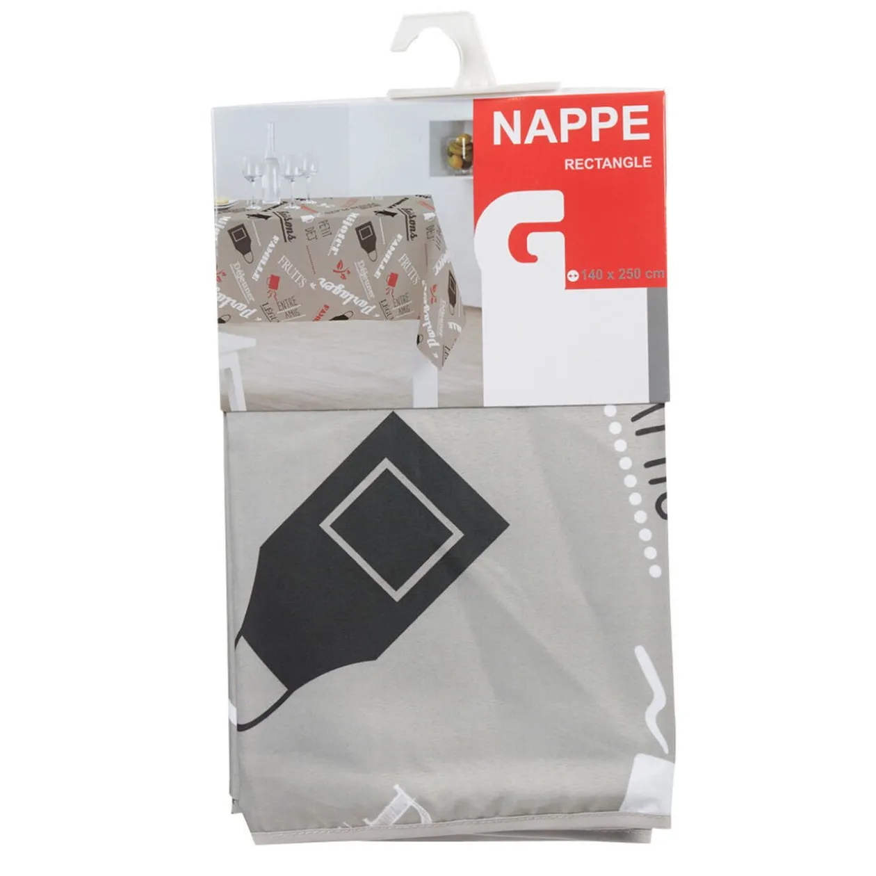 Nappe rectangulaire motif cuisine
