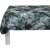 Nappe rectangulaire motif feuillage jungle exotique vert