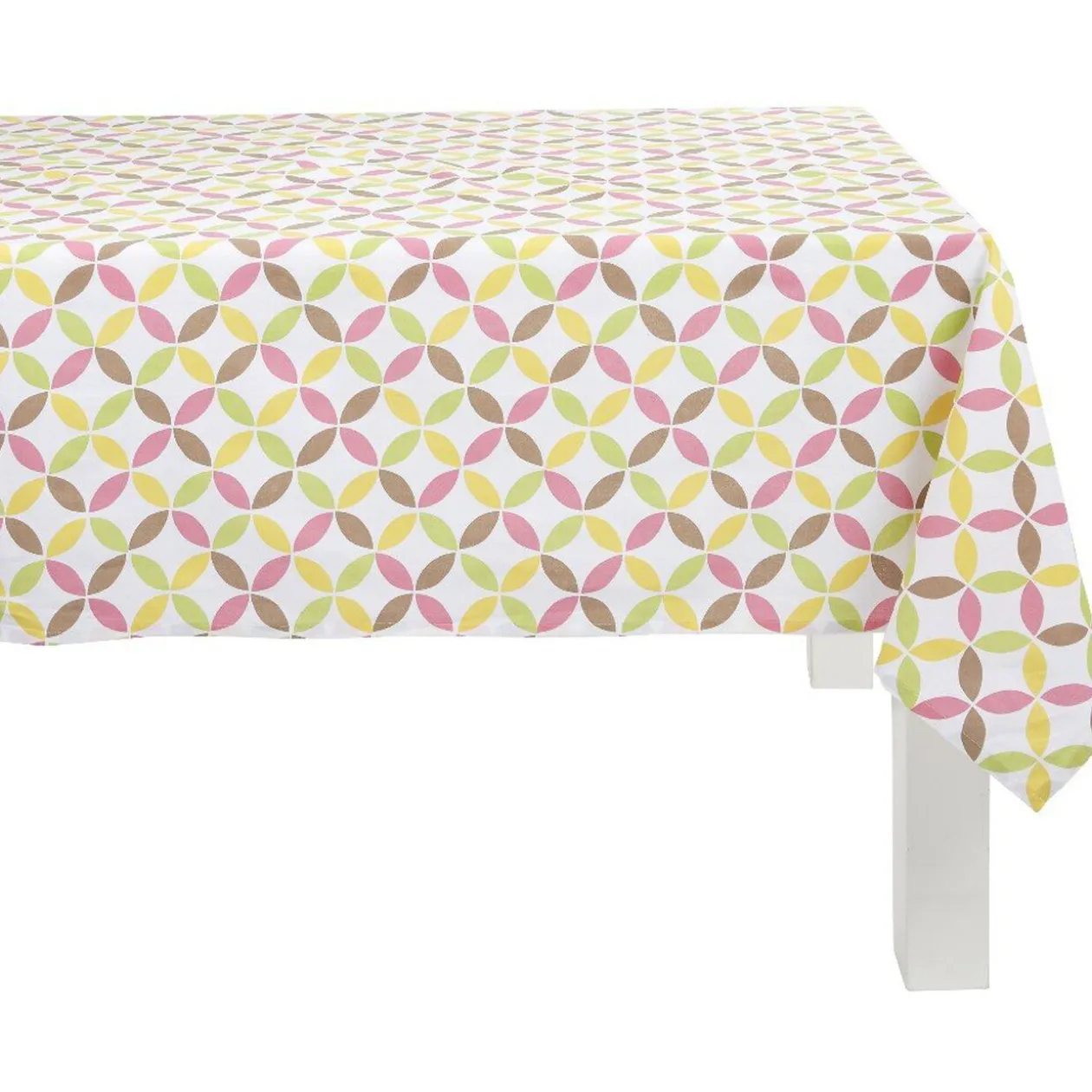 Nappe rectangulaire multicolore pastel