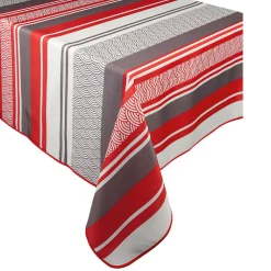 Nappe rectangulaire rayures et motifs