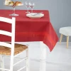 Nappe rectangulaire rouge rayé