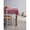 Nappe rectangulaire rouge fil brillant gris