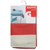 Nappe rectangulaire rouge et beige