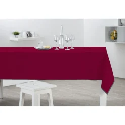Nappe rectangulaire toile cirée bordeaux