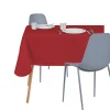 Nappe rectangulaire toile enduite rouge 140x250 cm