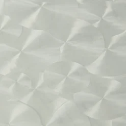 Nappe rectangulaire transparente cercles 3D blancs