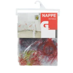 Nappe rectangulaire transparente motifs fruits