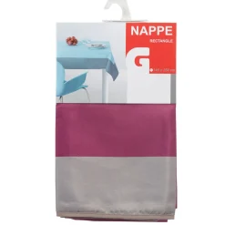 Nappe rectangulaire violette et grise