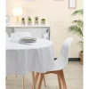 Nappe ronde blanche unie