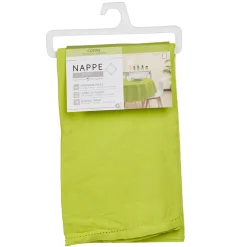 Nappe ronde coton uni vert anis