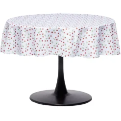 Nappe ronde en tissu imprimé fleurs Ø160 cm
