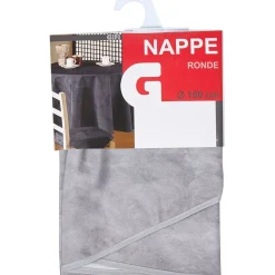 Nappe ronde grise béton