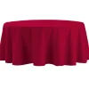 Nappe ronde rouge unie
