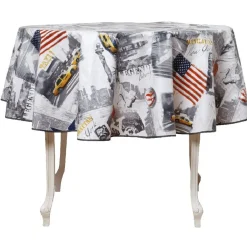 Nappe ronde toile cirée design New York