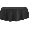 Nappe ronde toile cirée noire unie