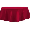 Nappe ronde toile cirée rouge unie