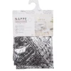 Nappe ronde transparente motif graphique noir