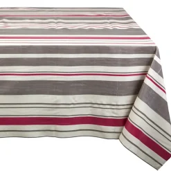 Nappe toile cirée rectangulaire rayée