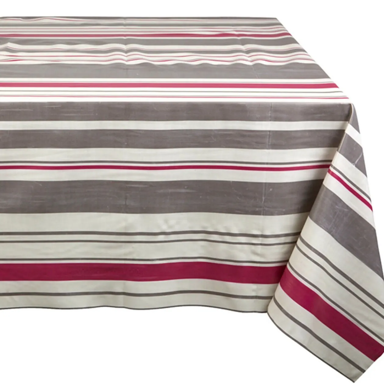 Nappe toile cirée rectangulaire rayée