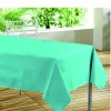 Nappe toile cirée rectangulaire bleue turquoise unie