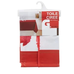 Nappe toile cirée rectangulaire motif coquelicot