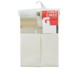 Nappe toile cirée rectangulaire beige