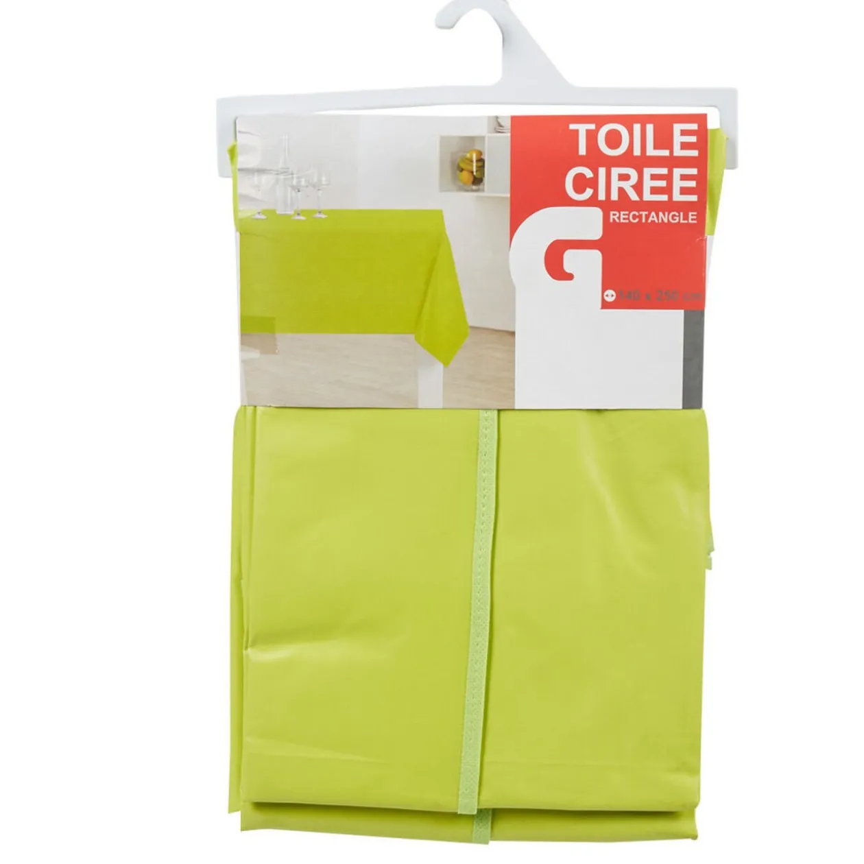Nappe toile cirée rectangulaire verte