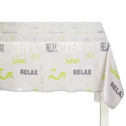 Nappe toile cirée rectangulaire design Zen