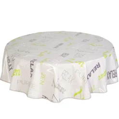 Nappe toile cirée ronde design Zen