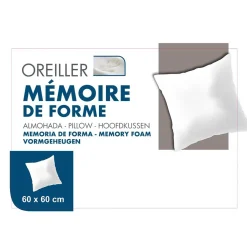 Oreiller carré à mémoire de forme 60x60 cm