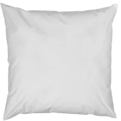 Oreiller carré percale de coton uni blanc ferme