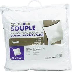 Oreiller Carré Souple 60x60 cm - Lot de 2