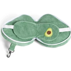 Oreiller de voyage 2 en 1 masque pour les yeux polyester - 4 coloris