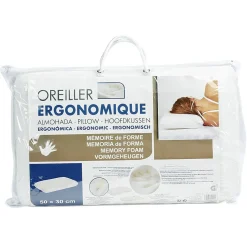 Oreiller ergonomique à mémoire de forme 30x50 cm