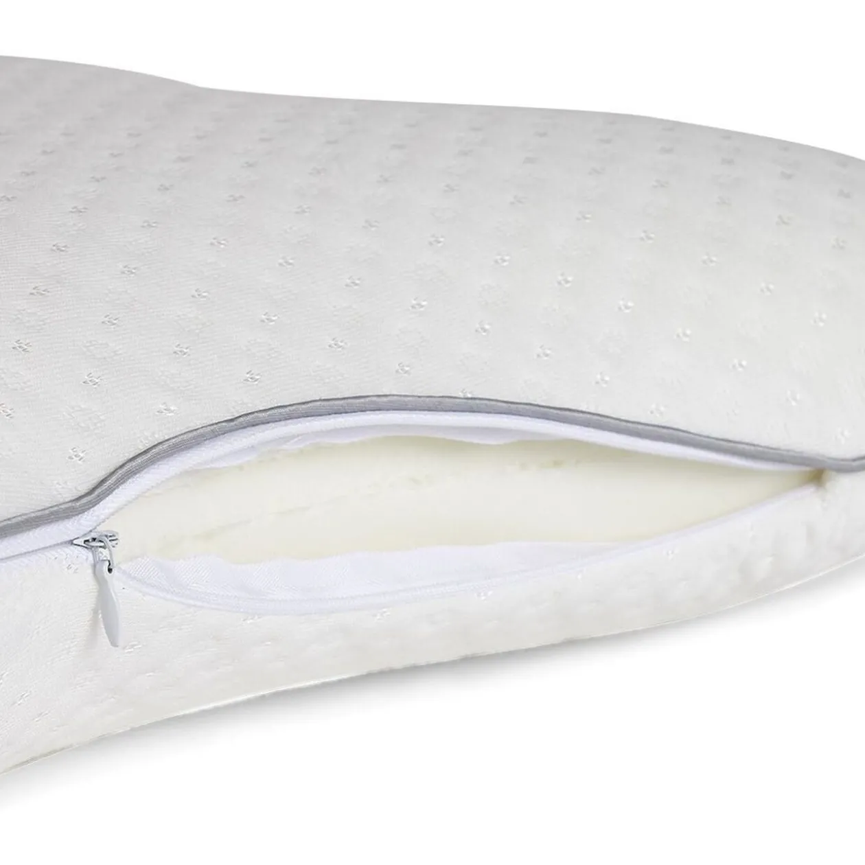 Oreiller ergonomique à mémoire de forme 51x36cm polyester blanc