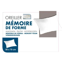 Oreiller rectangulaire à mémoire de forme 50x70 cm