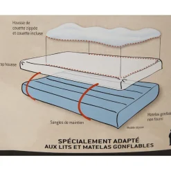 Pack couette drap et housse de couette 1 place