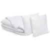 Pack couette tempérée 210x230cm et 2 oreillers moelleux 60x60cm