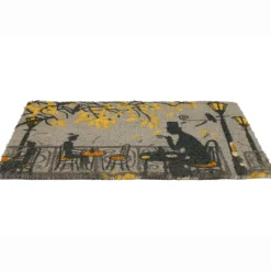 Paillasson coco design Terrasse de café