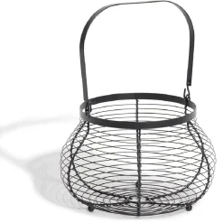 Panier à oeufs avec poignée métal noir
