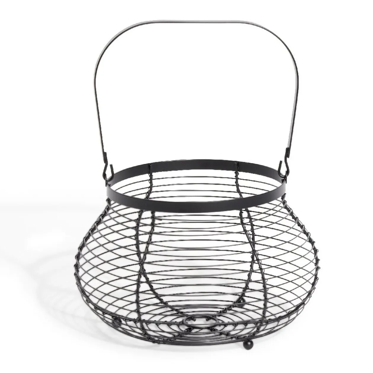 Panier à oeufs avec poignée métal noir