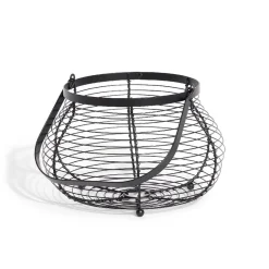 Panier à oeufs avec poignée métal noir