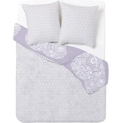 Parure 2 personnes 100% coton finition bouton 200x200cm