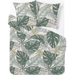 Parure 2 personnes 100% coton finition bouton 240x220cm