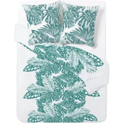 Parure 2 personnes 100% coton finition bouton 240x220cm