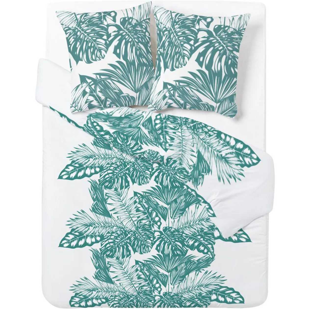 Parure 2 personnes 100% coton finition bouton 240x220cm