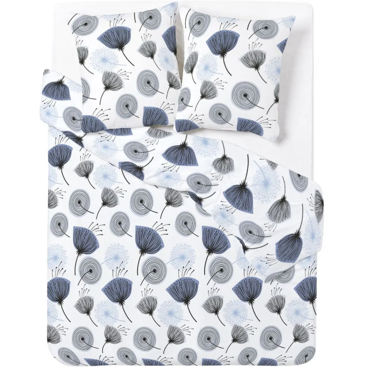 Parure 2 personnes 100% coton finition bouton 240x220cm